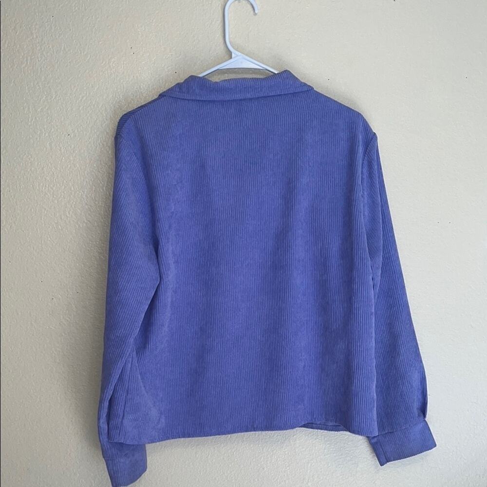 Purple Corduroy Shirt Jacket - Picture 3 of 3